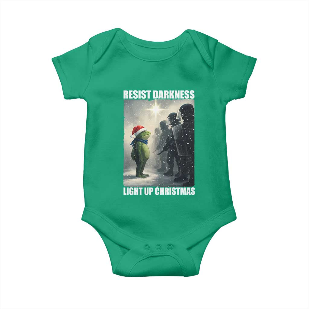 Resist Frog Christmas Baby Onesie Funny Portland Protest ICE Activist Meme TS14 Irish Green Print Your Wear