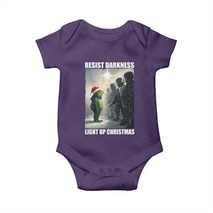 Resist Frog Christmas Baby Onesie Funny Portland Protest ICE Activist Meme TS14 Purple Print Your Wear