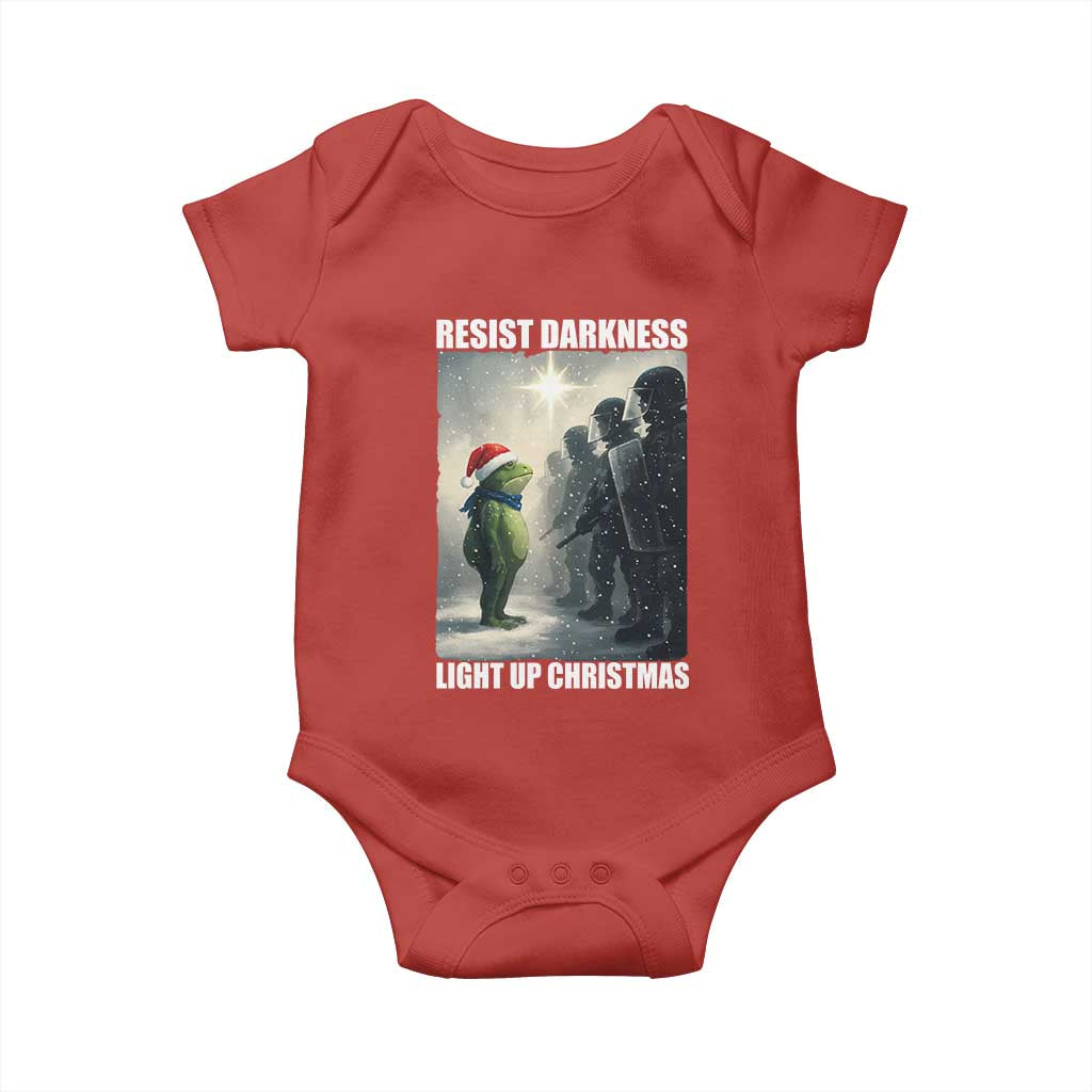 Resist Frog Christmas Baby Onesie Funny Portland Protest ICE Activist Meme TS14 Red Print Your Wear