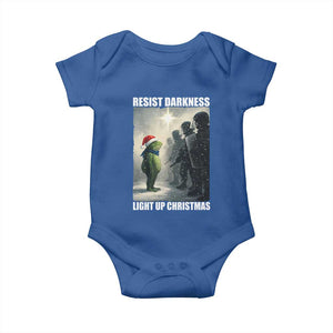 Resist Frog Christmas Baby Onesie Funny Portland Protest ICE Activist Meme TS14 Royal Blue Print Your Wear