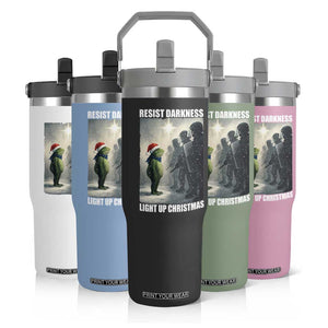 Resist Frog Christmas Flip Straw Tumbler Funny Portland Protest ICE Activist Meme TS14 Print Your Wear