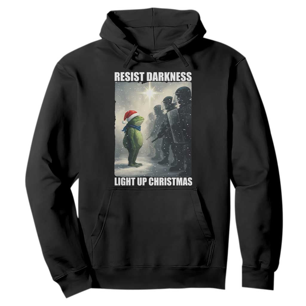 Resist Frog Christmas Hoodie Funny Portland Protest ICE Activist Meme TS14 Black Print Your Wear