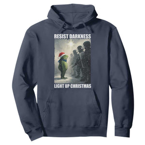 Resist Frog Christmas Hoodie Funny Portland Protest ICE Activist Meme TS14 Navy Print Your Wear