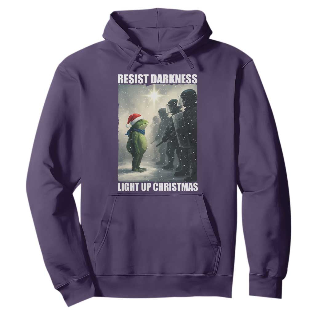 Resist Frog Christmas Hoodie Funny Portland Protest ICE Activist Meme TS14 Purple Print Your Wear