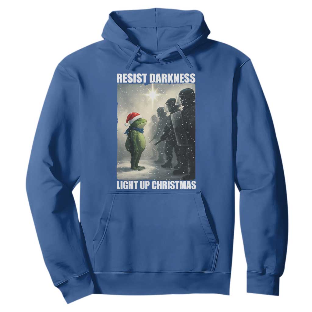 Resist Frog Christmas Hoodie Funny Portland Protest ICE Activist Meme TS14 Royal Blue Print Your Wear