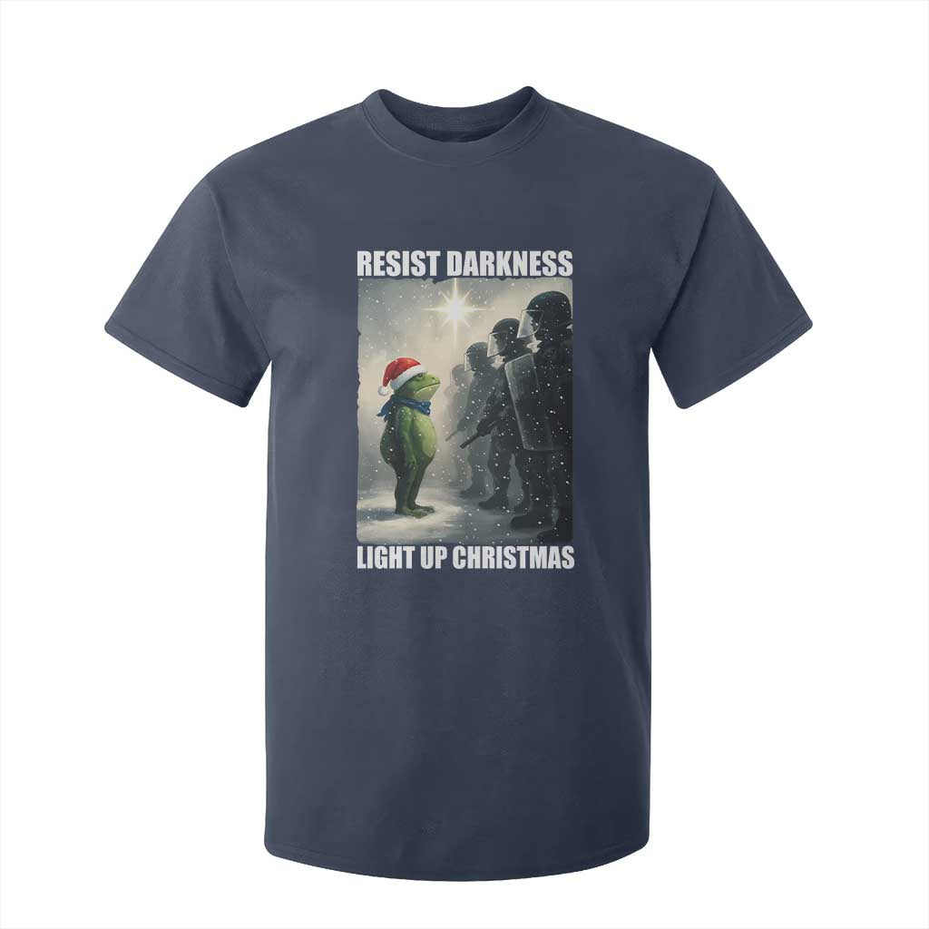 Resist Frog Christmas T Shirt For Kid Funny Portland Protest ICE Activist Meme TS14 Navy Print Your Wear
