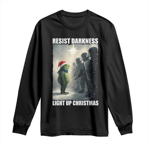 Resist Frog Christmas Long Sleeve Shirt Funny Portland Protest ICE Activist Meme TS14 Black Print Your Wear