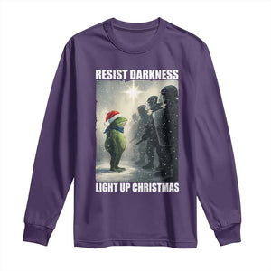 Resist Frog Christmas Long Sleeve Shirt Funny Portland Protest ICE Activist Meme TS14 Purple Print Your Wear