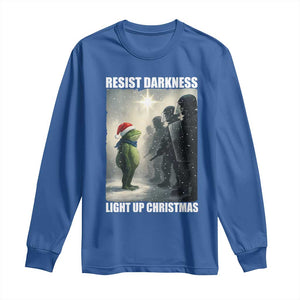 Resist Frog Christmas Long Sleeve Shirt Funny Portland Protest ICE Activist Meme TS14 Royal Blue Print Your Wear