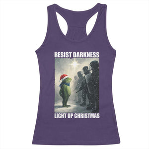 Resist Frog Christmas Racerback Tank Top Funny Portland Protest ICE Activist Meme TS14 Purple Print Your Wear