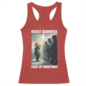 Resist Frog Christmas Racerback Tank Top Funny Portland Protest ICE Activist Meme TS14 Red Print Your Wear