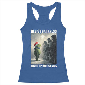 Resist Frog Christmas Racerback Tank Top Funny Portland Protest ICE Activist Meme TS14 Royal Blue Print Your Wear