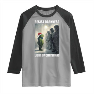 Resist Frog Christmas Raglan Shirt Funny Portland Protest ICE Activist Meme TS14 Sport Gray Black Print Your Wear