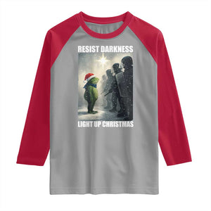 Resist Frog Christmas Raglan Shirt Funny Portland Protest ICE Activist Meme TS14 Sport Gray Red Print Your Wear