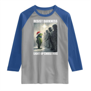Resist Frog Christmas Raglan Shirt Funny Portland Protest ICE Activist Meme TS14 Sport Gray Royal Print Your Wear