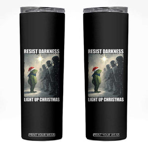 Resist Frog Christmas Skinny Tumbler Funny Portland Protest ICE Activist Meme TS14 Black Print Your Wear