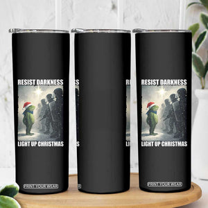 Resist Frog Christmas Skinny Tumbler Funny Portland Protest ICE Activist Meme TS14 Print Your Wear