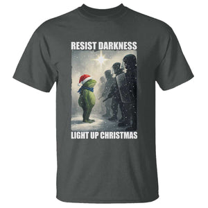 Resist Frog Christmas T Shirt Funny Portland Protest ICE Activist Meme TS14 Dark Heather Print Your Wear