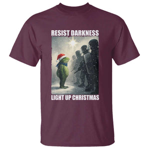 Resist Frog Christmas T Shirt Funny Portland Protest ICE Activist Meme TS14 Maroon Print Your Wear
