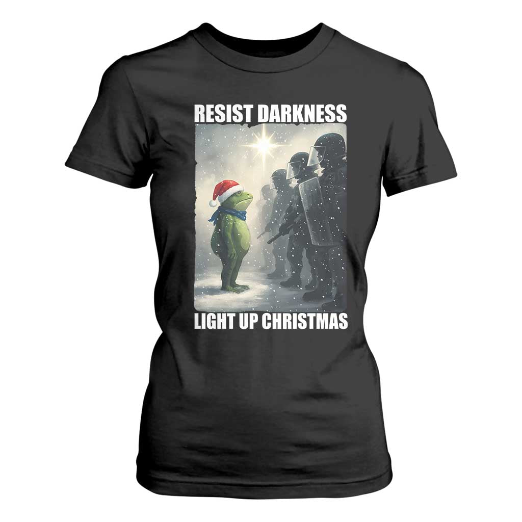 Resist Frog Christmas T Shirt For Women Funny Portland Protest ICE Activist Meme TS14 Black Print Your Wear