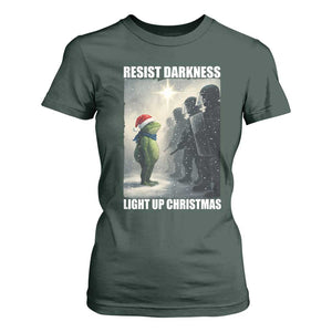 Resist Frog Christmas T Shirt For Women Funny Portland Protest ICE Activist Meme TS14 Dark Forest Green Print Your Wear