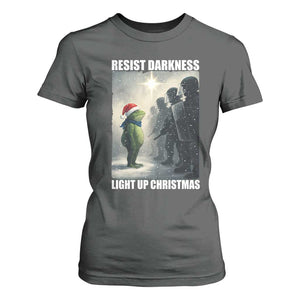 Resist Frog Christmas T Shirt For Women Funny Portland Protest ICE Activist Meme TS14 Dark Heather Print Your Wear
