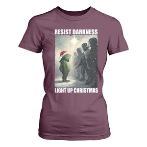 Resist Frog Christmas T Shirt For Women Funny Portland Protest ICE Activist Meme TS14 Maroon Print Your Wear