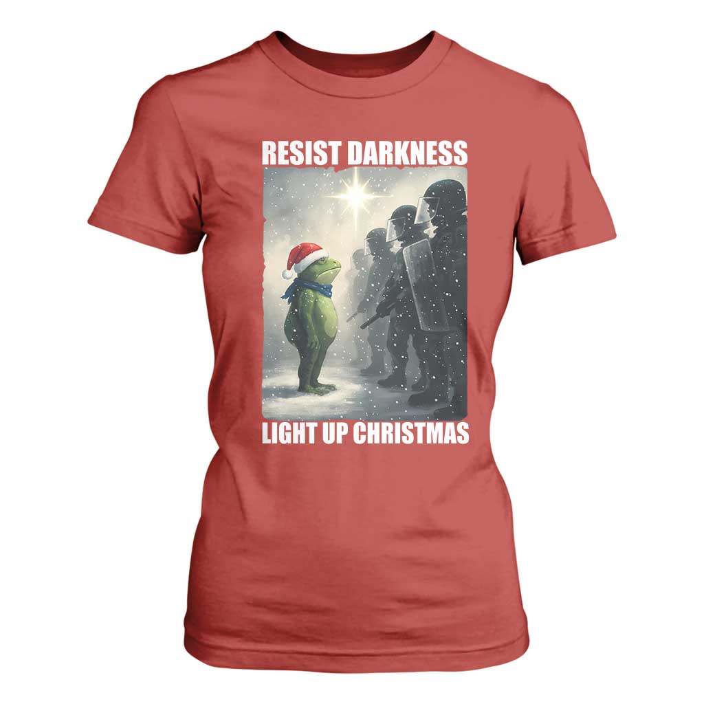 Resist Frog Christmas T Shirt For Women Funny Portland Protest ICE Activist Meme TS14 Red Print Your Wear