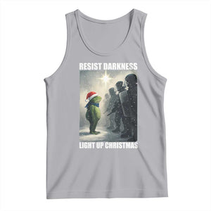 Resist Frog Christmas Tank Top Funny Portland Protest ICE Activist Meme TS14 Athletic Heather Print Your Wear