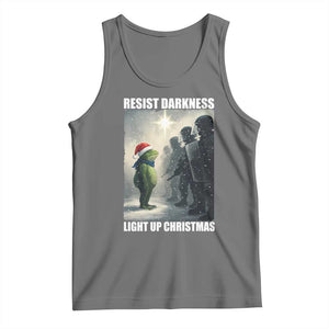 Resist Frog Christmas Tank Top Funny Portland Protest ICE Activist Meme TS14 Black Heather Print Your Wear