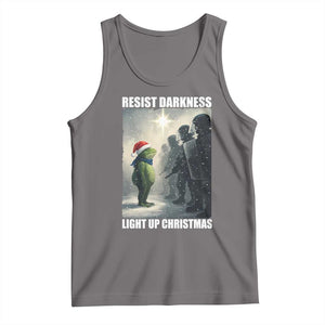 Resist Frog Christmas Tank Top Funny Portland Protest ICE Activist Meme TS14 Deep Heather Print Your Wear
