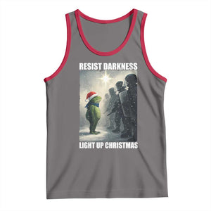 Resist Frog Christmas Tank Top Funny Portland Protest ICE Activist Meme TS14 Deep Heather Red Print Your Wear