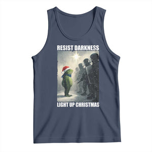 Resist Frog Christmas Tank Top Funny Portland Protest ICE Activist Meme TS14 Navy Print Your Wear
