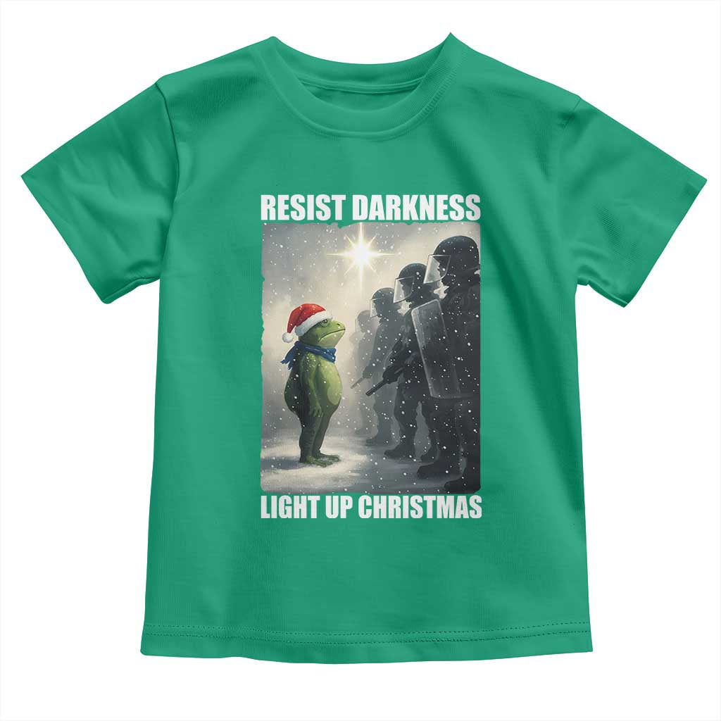 Resist Frog Christmas Toddler T Shirt Funny Portland Protest ICE Activist Meme TS14 Irish Green Print Your Wear