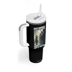 Resist Frog Christmas Tumbler With Handle Funny Portland Protest ICE Activist Meme TS14 Print Your Wear