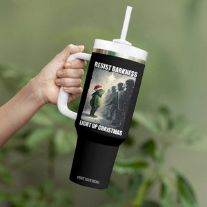 Resist Frog Christmas Tumbler With Handle Funny Portland Protest ICE Activist Meme TS14 Print Your Wear