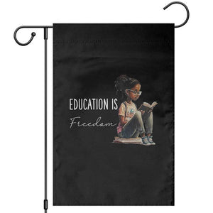 Education Freedom Garden Flag Black Teacher Books TS14 Black Print Your Wear