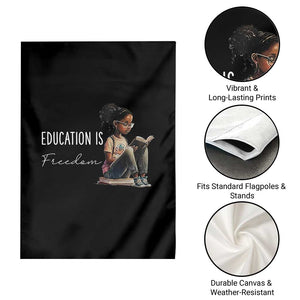 Education Freedom Garden Flag Black Teacher Books TS14 Print Your Wear