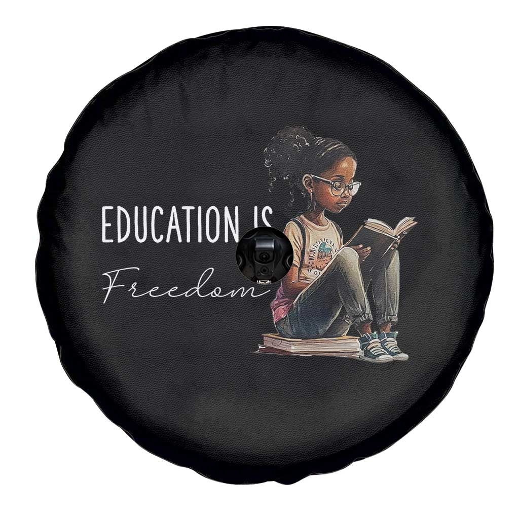 Education Freedom Spare Tire Cover Black Teacher Books TS14 Print Your Wear