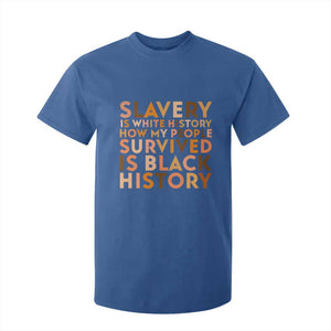 Black History Melanin T Shirt For Kid Slavery Is White History How My People Survived Is Black History TS14 Royal Blue Print Your Wear