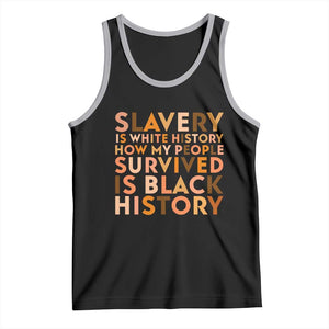 Black History Melanin Tank Top Slavery Is White History How My People Survived Is Black History TS14 Black Athletic Heather Print Your Wear