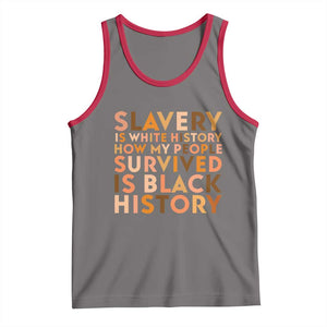 Black History Melanin Tank Top Slavery Is White History How My People Survived Is Black History TS14 Deep Heather Red Print Your Wear