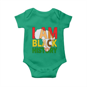 Black History Month African American Baby Onesie I Am Black History TS14 Irish Green Print Your Wear