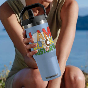 Black History Month African American Flip Straw Tumbler I Am Black History TS14 One Size: 30 oz Light Blue Print Your Wear