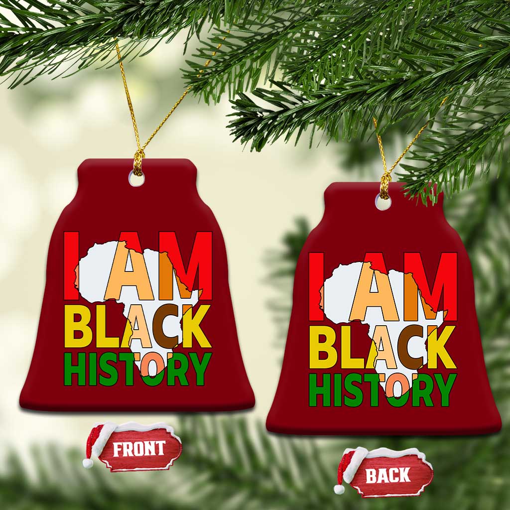 Black History Month African American Ceramic Ornament I Am Black History TS14 Print Your Wear