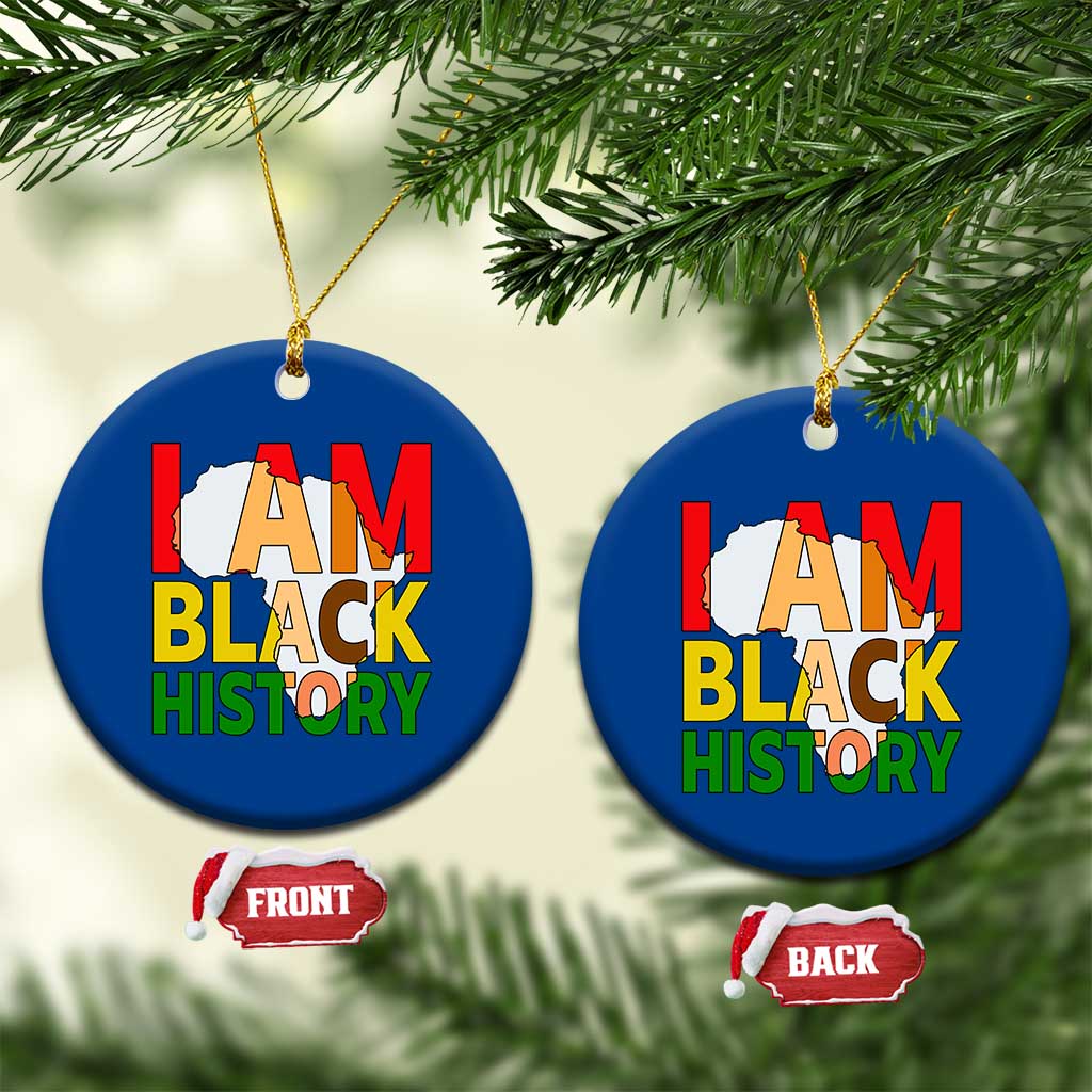Black History Month African American Ceramic Ornament I Am Black History TS14 1pc Blue Print Your Wear