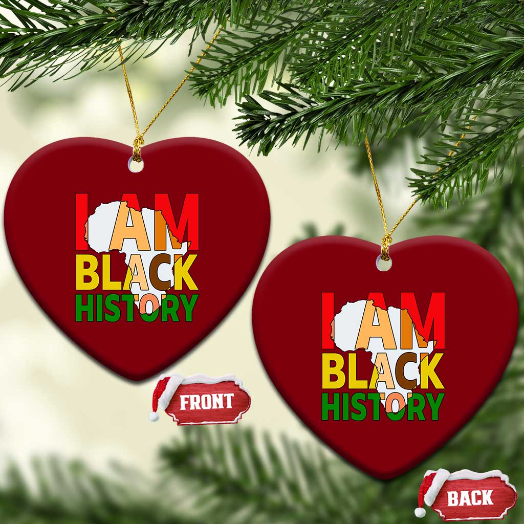Black History Month African American Ceramic Ornament I Am Black History TS14 Print Your Wear