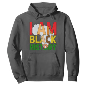 Black History Month African American Hoodie I Am Black History TS14 Dark Heather Print Your Wear