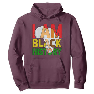 Black History Month African American Hoodie I Am Black History TS14 Maroon Print Your Wear