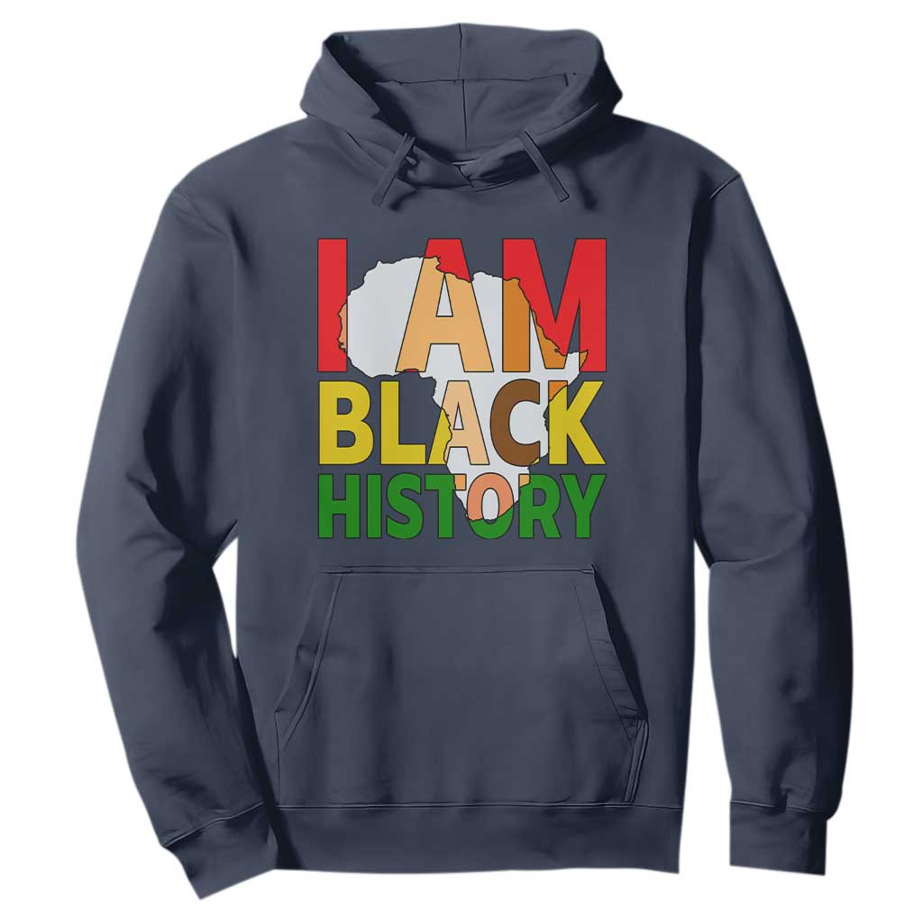 Black History Month African American Hoodie I Am Black History TS14 Navy Print Your Wear